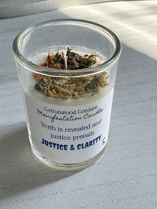 Justice & Clarity- Votive Manifestation Candle