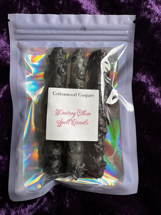 Destroy Them Spell Candle (3pk)