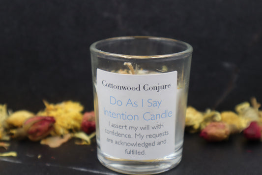 Do As I Say Intention Candle