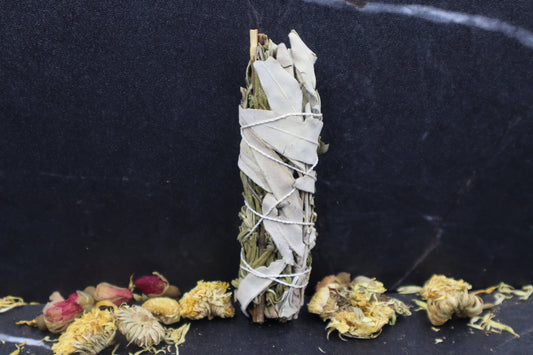 White Sage & Black Lavender Smudge Stick